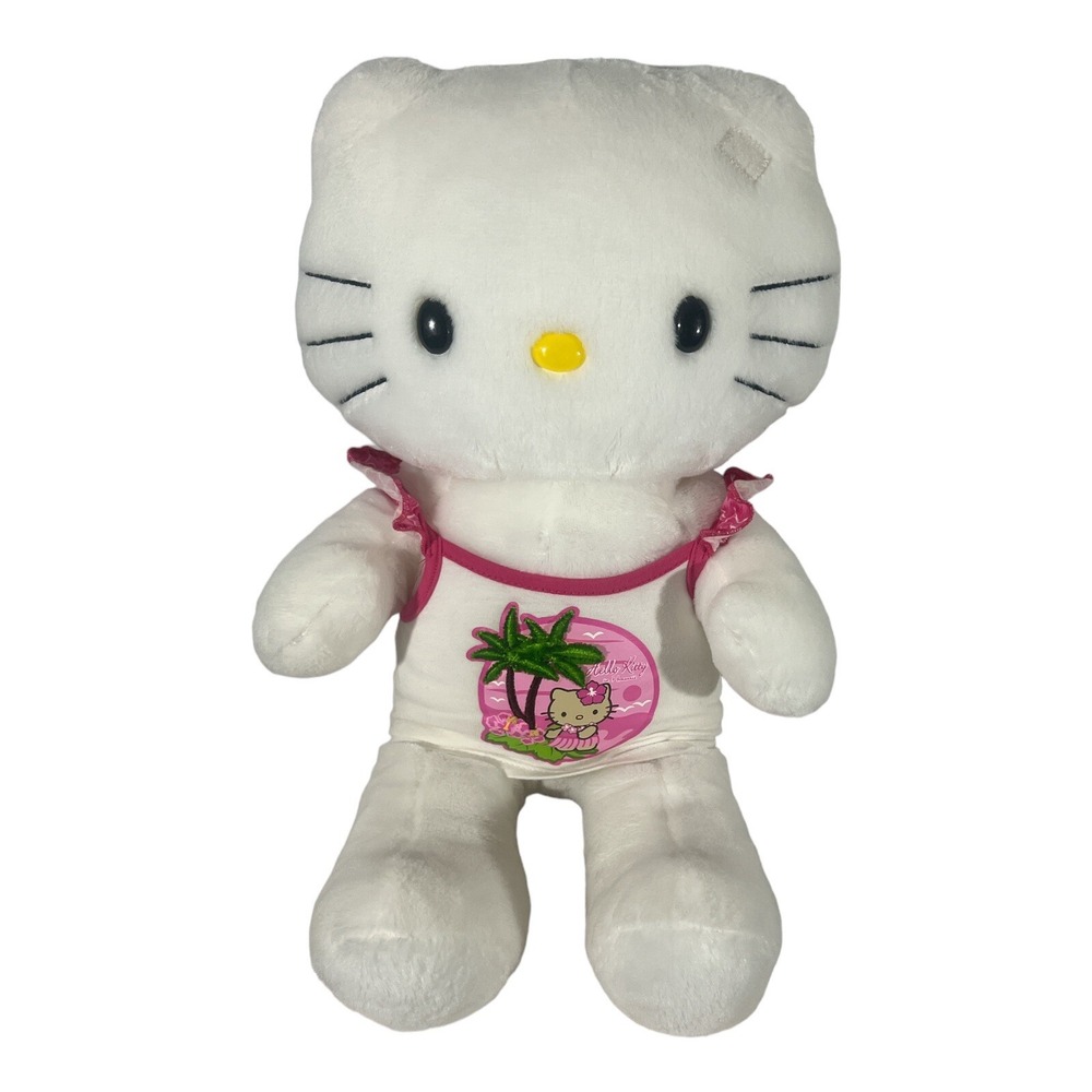 Build A Bear Hello Kitty Plush White Stuffed Animal Toy 16" W Tank Missing Bow